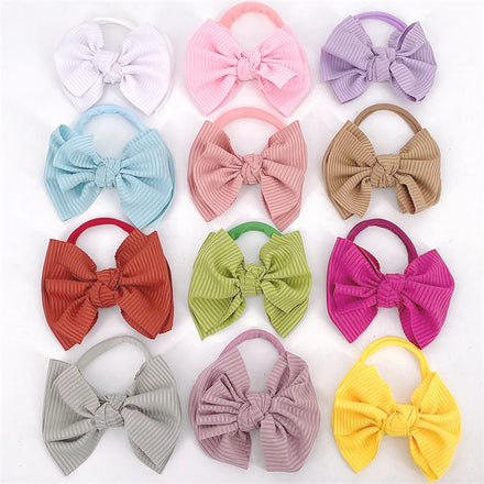 Bow Headbands for Newborn Toddler Baby Girls Nylon Headband Infant Kids Soft Baby Headbands for Baby Girls