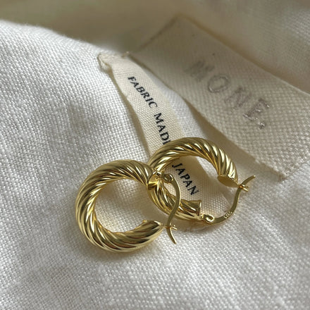 Anti-allergy Chic Simple Hoops 925 Sterling Silver Minimalist Twisted Hoop Earrings for Women