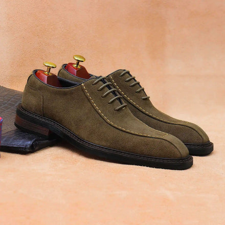 New Design Plus Size Men's Breathable Cow Genuine Leather Oxford Shoes Formal Business Office Career Professional Dress Shoes