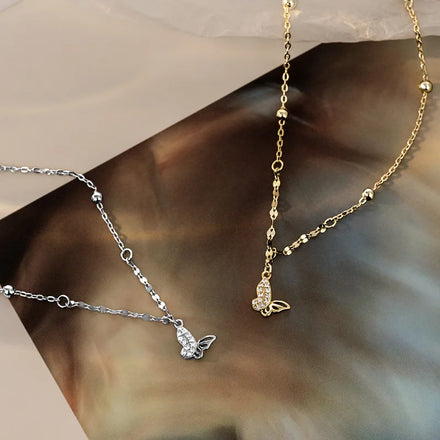 Fashion Jewelry 925 Silver Bracelet Women Sterling Silver butterfly Bracelet 18K Gold Plated Chain Bracelets for Women