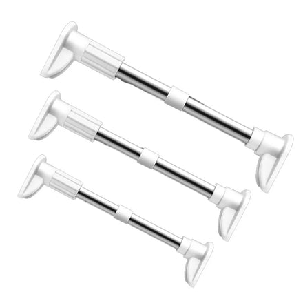 Factory Wholesale Stainless Steel Retractable Bathroom Shower Curtain Rod Without Punching Easily Installed Clothes Drying
