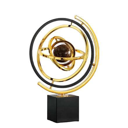 2025 Globe Metal Crafts for Home Decoration Desktop Art Decor Sculpture Metal Home Decoration for Study Room