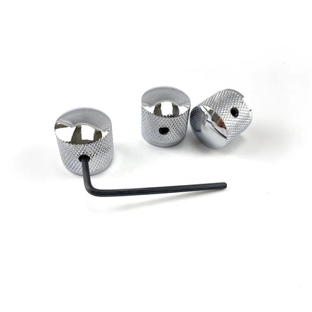 Wholesale Chrome Metal Dome Potentiometer Knobs Volume Tone Control Guitar Knobs with Screw for Electric Guitar Bass