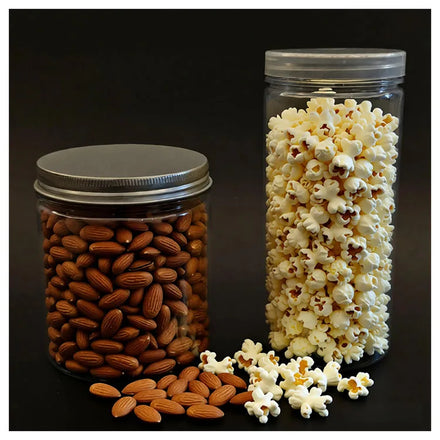 115-440ml PET Plastic Jars with Silver/Gold Aluminum Lid or Plastic Clear/Black Lid for Cream or Food