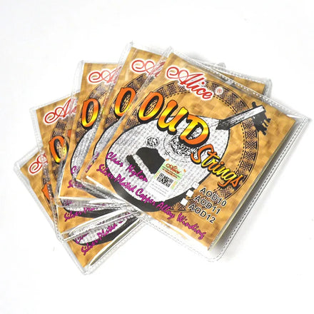 Alice AOD10 10 String Oud String Set Clear Nylon Plain Silver-Plated Oud String