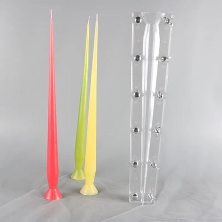 DIY Homemade Candle Making Mold Supplies for Parties EXtra Long Tall Clear Plastic Tapered Candle Molds