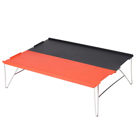 Mini Size Outdoor Folding Aluminium Table Easy Packable Pop-Up Edged Backpacking Picnic Table Carry Bag for Home Hiking Camping