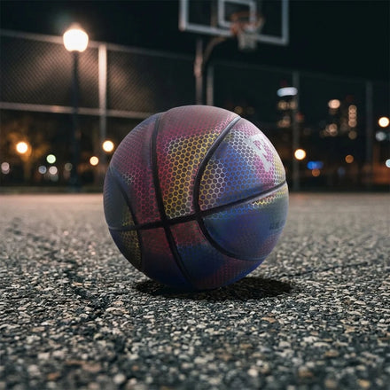 Glow in the Dark Basketball with Light up Basketball LED Night Reflective Glowing Holographic Basketball Ball