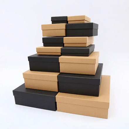 Wholesale Custom Logo Printed Rigid Paper Packaging Boxes Black Corrugated Cube Shape Recyclable Gift & Craft Shipping Box