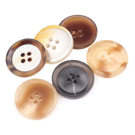 Coat Button Fashion Resin Pattern Stick Button Suit Pants Coat Sweater Round Four Eyes Button