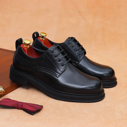 New Design Plus Size Men's Breathable Cow Genuine Leather Oxford Shoes Formal Business Office Career Professional Dress Shoes