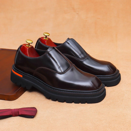 New Design Plus Size Men's Breathable Cow Genuine Leather Oxford Shoes Formal Business Office Career Professional Dress Shoes