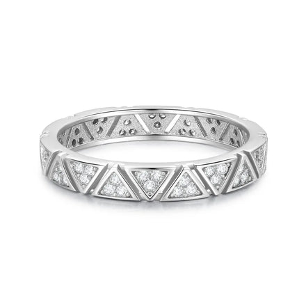 Ada Jewelry Triangles Design Anillo De Plata De Ley 925 Sterling Silver Women Band Ring