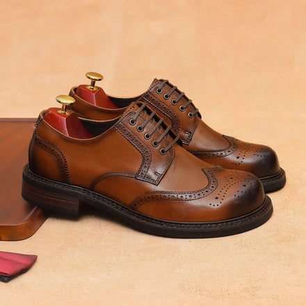New Design Plus Size Men's Breathable Cow Genuine Leather Oxford Shoes Formal Business Office Career Professional Dress Shoes