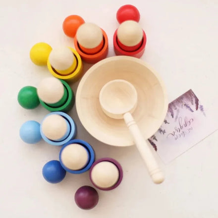 Juguetes Bebe Sensoriales De Madera Didactico Educativos Balls Peg Doll in Cups Montessori Con Envio Gratis Wooden Toys