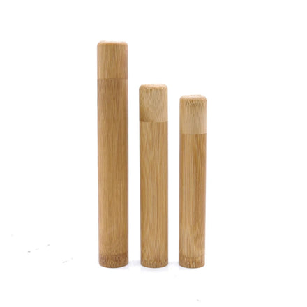 Direct Factory Sale Eco-friendly Natural Bamboo Travel Toothbrush Kit with Laser Logo Portable Toothbrush Covers/Tube/Case