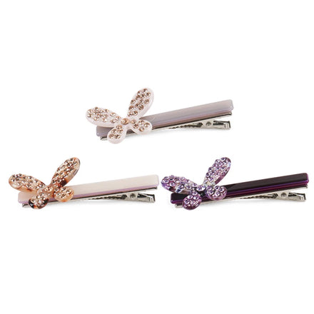 Fashion Full Rhinestones Bowknot Alligator Hair Clip Colorful Acetate Girls Hair Accessories Bow Butterfly Hair Clip