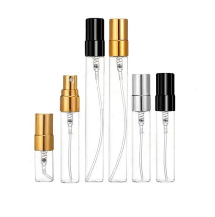 Small Clear Glass Perfume Atomizer 3ml 5ml 10ml Empty Sample Tester Spray Bottle Wholesale