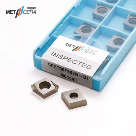 METCERA Cermet Inserts OEM Ti(CN) Coated HRA92.5 Hardness for Mild Steel Turning Cutting Tool CCMT 060202R CCGT09T304L-S1-MC1020