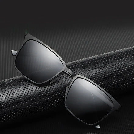 DOISYER 2022 Custom Designer Sunglasses Fashion Small Frame Rectangle Metal Polarized Sun Glasses with TAC Lenses Pilot Style