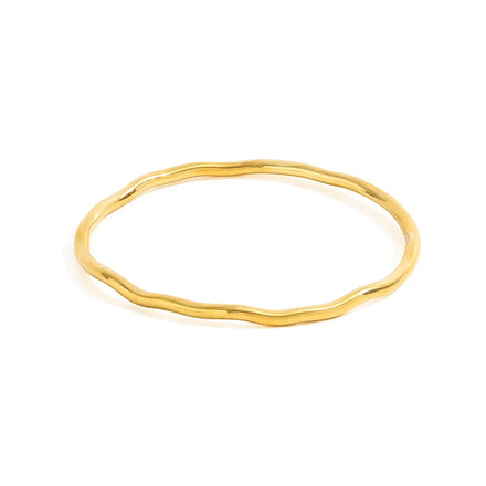 Fenny 18K PVD Plated Waterproof Simple Irregular Bangle Bracelet for Women Fast Delivary Stainless Steel Jewelry Wholesale