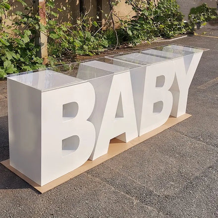 Wholesale Marriage Gold Metal Baby Shower Table Marquee Letter With Led for Party Wedding Decorations