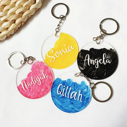 Custom Printing Keychain Plaque Keyring Spotify Album Acrylic Keychain Key Ring Iron Plastic Beads Digital Photo Keychain 100pcs