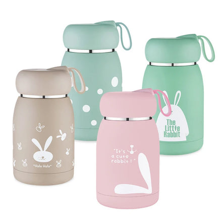 Cute Rabbit Kid Children's Lovely Stainless Steel Vacuum Flasks Tumbler Thermos Cup Mini Belly Bottle