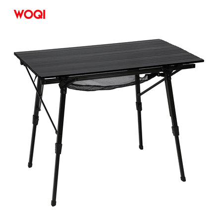WOQI Wholesale Adjustable Heights Portable Easy-Carrying Outdoor Folding Camping Table for Hiking Picnic BBQ