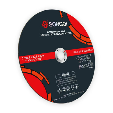 SONGQI Manufacture 230*2*22.2 mm 9 Inch Disco De Corte Para Metal Cut off Wheels Metal Cutting Disc for Hardware Tools
