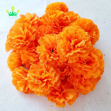 Flower Heads Bulk Silk Artificial Flowers for DIY for Festival Marigold Garland Wedding Decoration