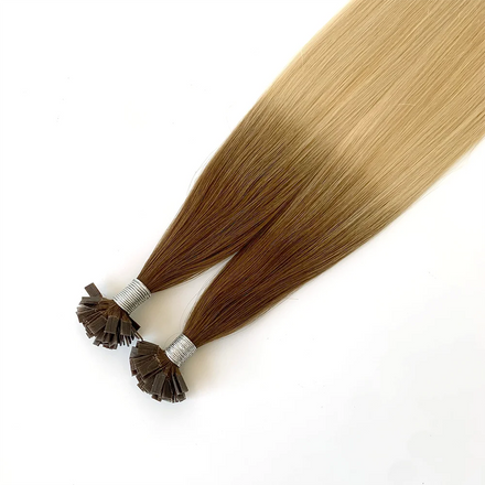 Factory Price Aligned Cuticle Remy Human Hair Extensions U Keratin Flat Tip Russian Hair Natural Straight U Tip Pre-Bonded