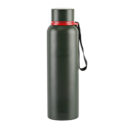 Big Capacity 600ml Travel Thermos Stainless Steel Water Bottle Portable Insulated Vacuum Flask with Cup Lid Hand Rope
