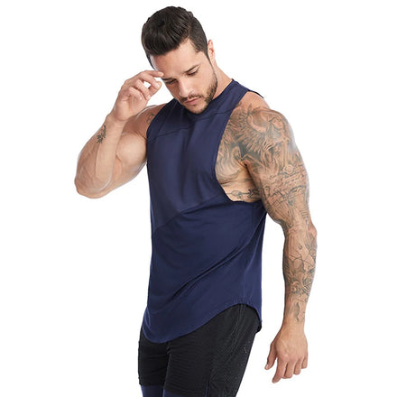 Basketball Workout Men's Vest tank Top Solid Color Sleeveless Gym Fitness Men's Gym tank Top