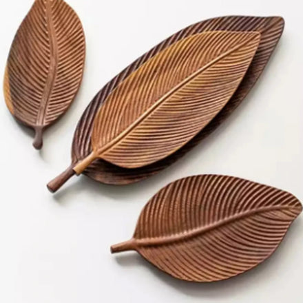 Handmade Polished Wooden Tea Tray Creative Whole Wooden Plate Storage Tray Newest Trending Wooden Crafts