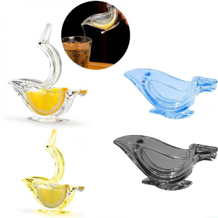 Press Art Lemon Lime Squeezers Portable Transparent Lemon Squeezer Kichen Gadgets Bird Shaped Glass Lemon Squeezer of Cristal