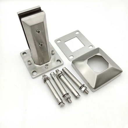 2205 Stainless Steel Adjustable Spigots for Villa Glass Railings 12mm Base Mount Floor/Surface Mounting