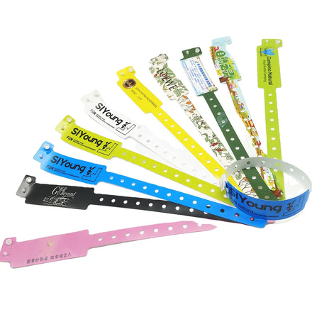 Wholesale Cheap Events Customized One Time Use Plastic Vinyl Wristbands