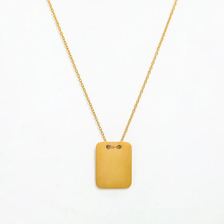 Fenny PVD Plated Waterproof&No Fade Fashion Minimalist Square Pendant Necklace for Women Stainless Steel Jewelry Wholesale