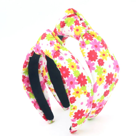 Dream Fashion Handsewn Fabric Flower Bowknot Custom Baby Girl Fashion Designer Lightweight High Headbands Hair Accessories