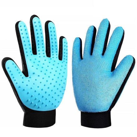 ROADREIGN Pet Dog Cat Grooming Glove with Cloth and Rubber for Dirt and Hair Removal Pet Bathing Use