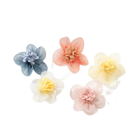 5Pcs 3Cm Mini Silk Chiffon Artificial Flowers Head Home Garden Room Wedding Decor Artificial Plants DIY Accessories Decoration