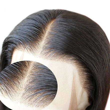 Ta Real Transparent Lace Front Wig Breathable Fluffy Long Straight Human Hair for Women Remy Hair Grade