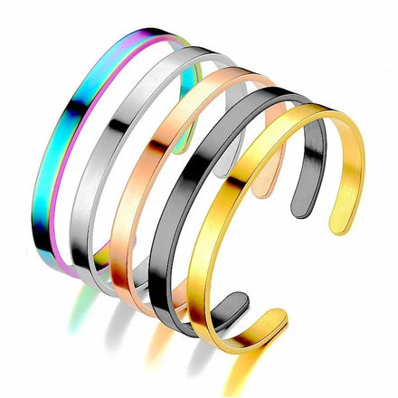 Hot Selling Titanium Steel Opening Adjustable C-braceletBracelets Womens Girls Mother's Day Gift Jewelry