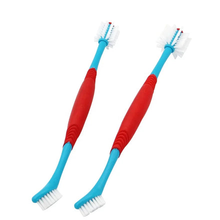 Factory Wholesale Double Heads Pet Dental Care Cat Dog Toothbrush