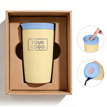 Free Sample 12 OZ 14OZ Coffee Mug Stainless Steel Insulated Reusable Cups 3D Printed Finish