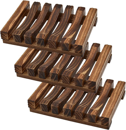 Natural Bamboo Wooden Soap Dishes Tray Holder Soap Storage Rack Plate Box Container Bath Shower Kitchen Saving Bathroom