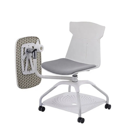 Contemporary Foldable Mesh Office Chair with Swivel Wheels and Synthetic Leather for Training Center Classroom Furniture