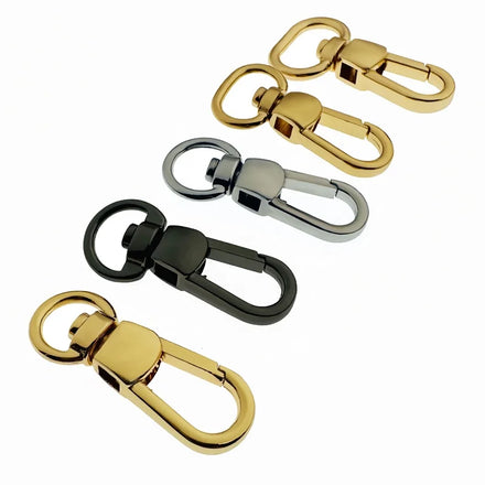 Wholesale Spring Swivel Keychain Lobster Hook Hardware Gold Plated Bags Metal Strap Clip Buckle for Dog Collar