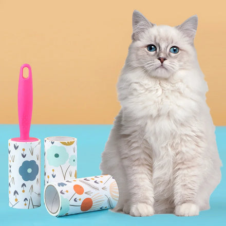 Clothes Pet Furniture Cleaning Release Paper Manual Sticky Lint Removal Roller Adhesive Travel